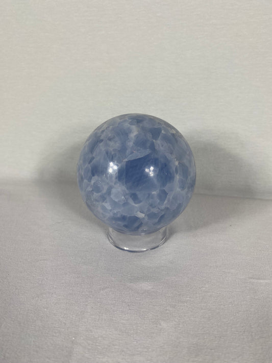 Madagascan Polished Blue Calcite Sphere (C)