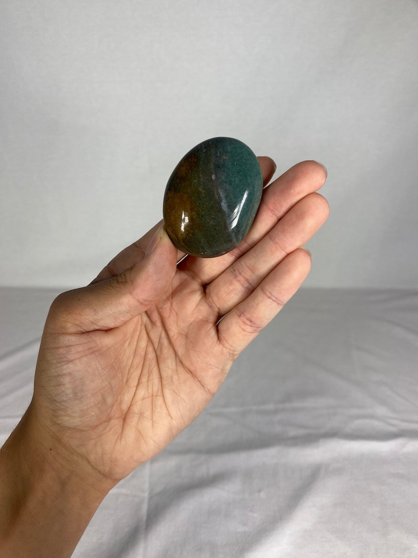 Madagascan Polished Jasper Palm Stone (F)