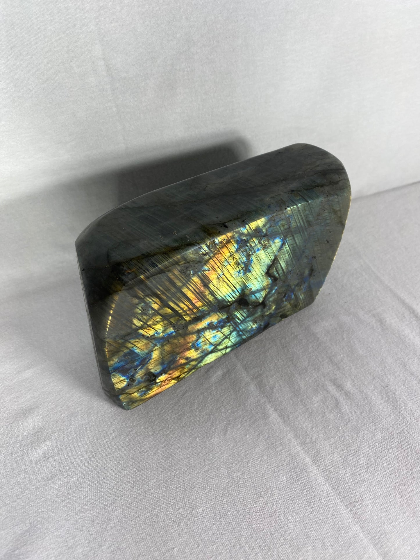 Madagascan Polished Labradorite Freeform Mountain (A)