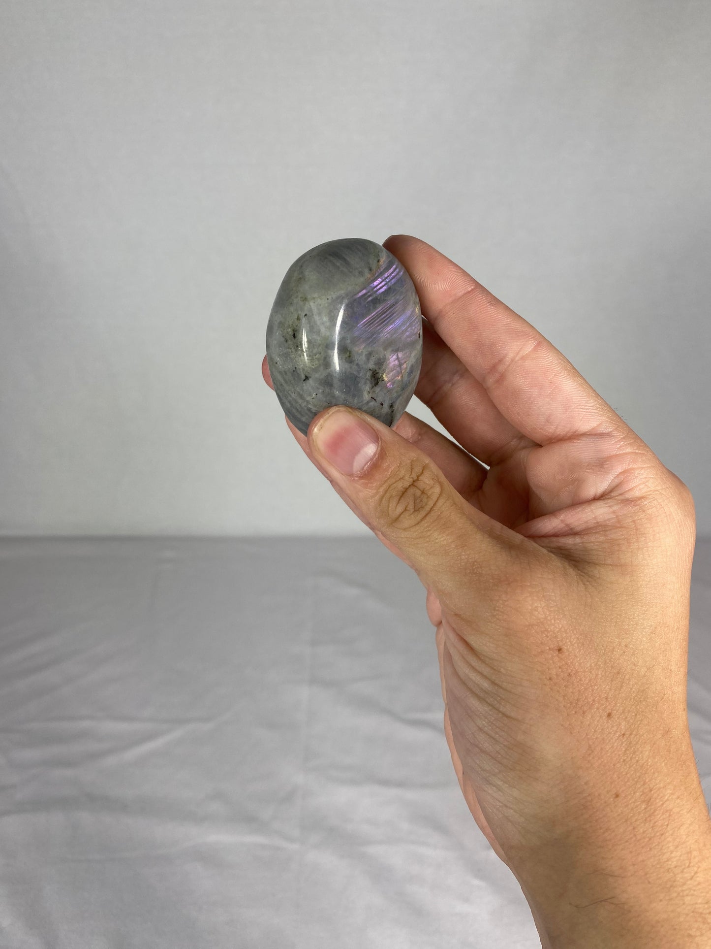 Madagascan Polished Labradorite Palm Stone (R)