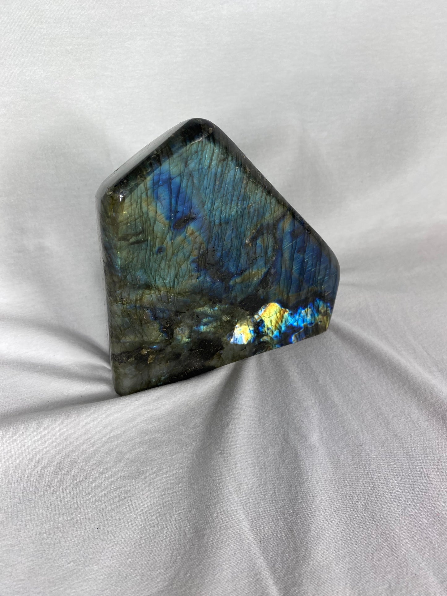 Madagascan Polished Labradorite Freeform Mountain (B)