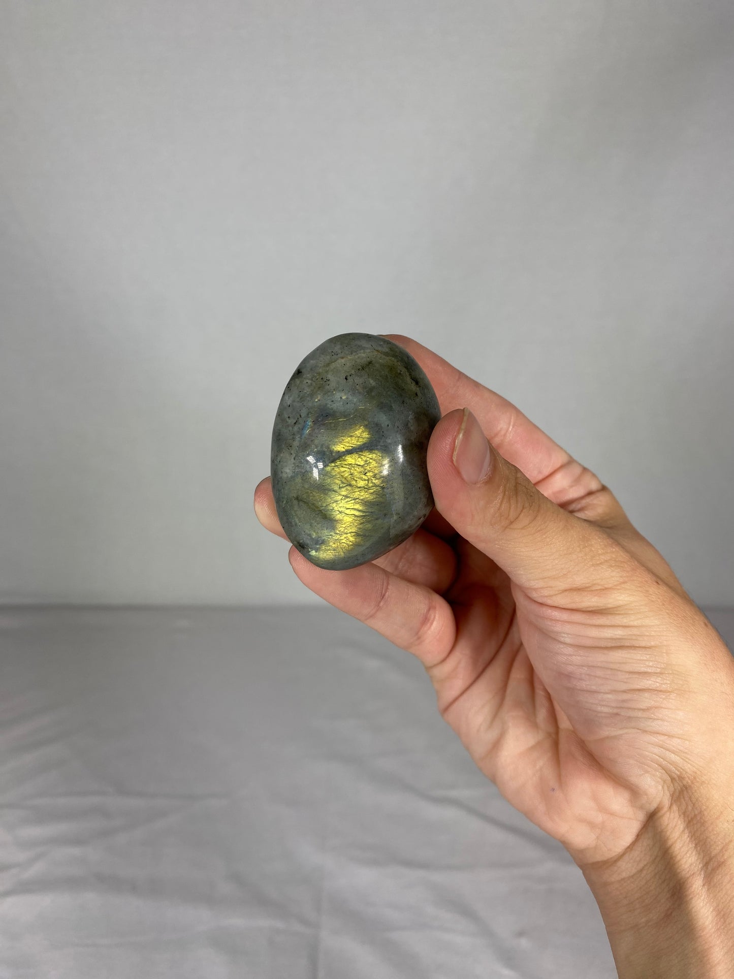 Madagascan Polished Labradorite Palm Stone (H)