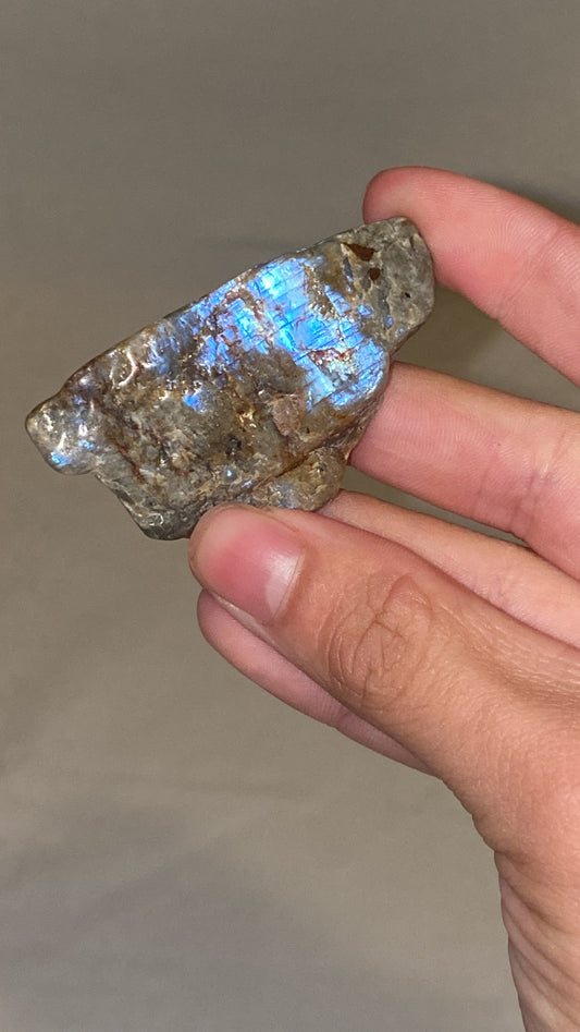 “Electric Blue” Wisconsin Moonstone Specimen (D)