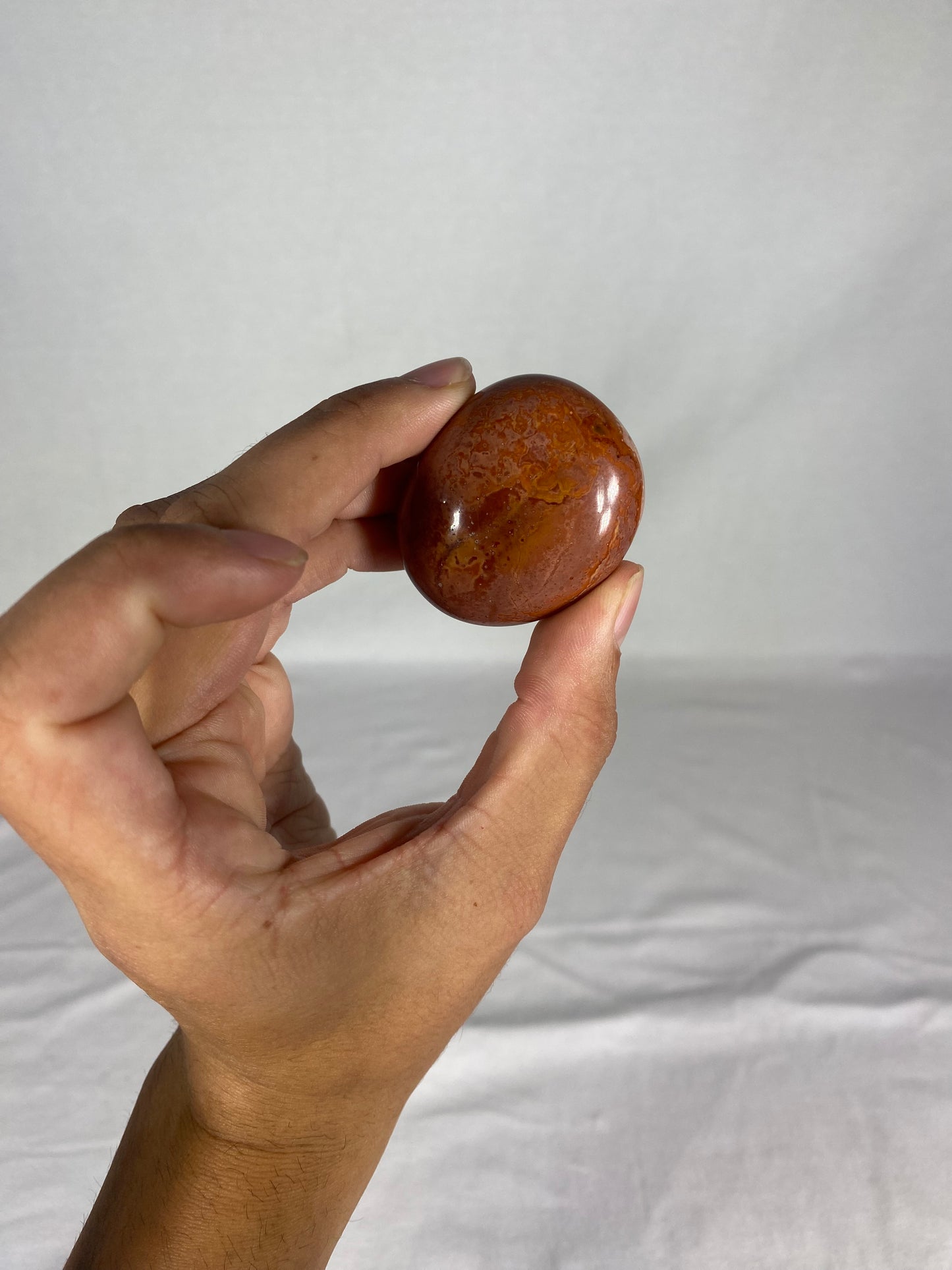 Madagascan Polished Jasper Palm Stone (A)