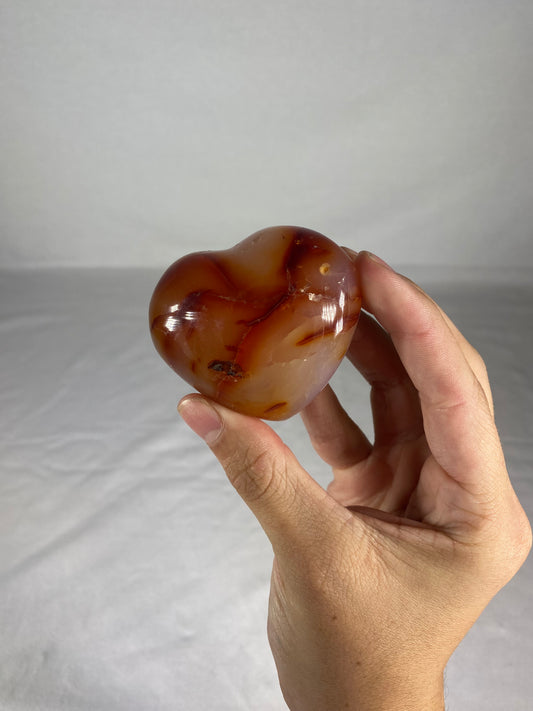 Madagascan Polished Carnelian Heart (F)