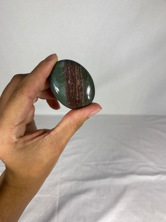Madagascan Polished Jasper Palm Stone (F)
