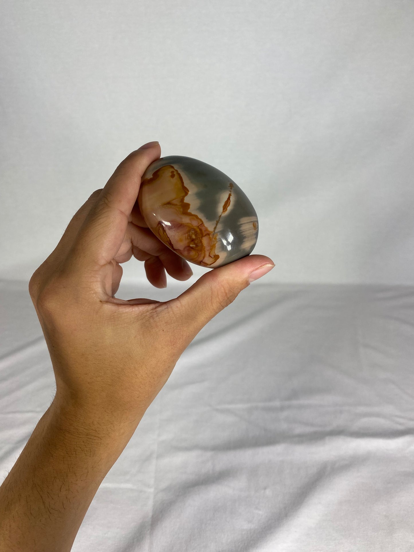Madagascan Polished Jasper Palm Stone (T)