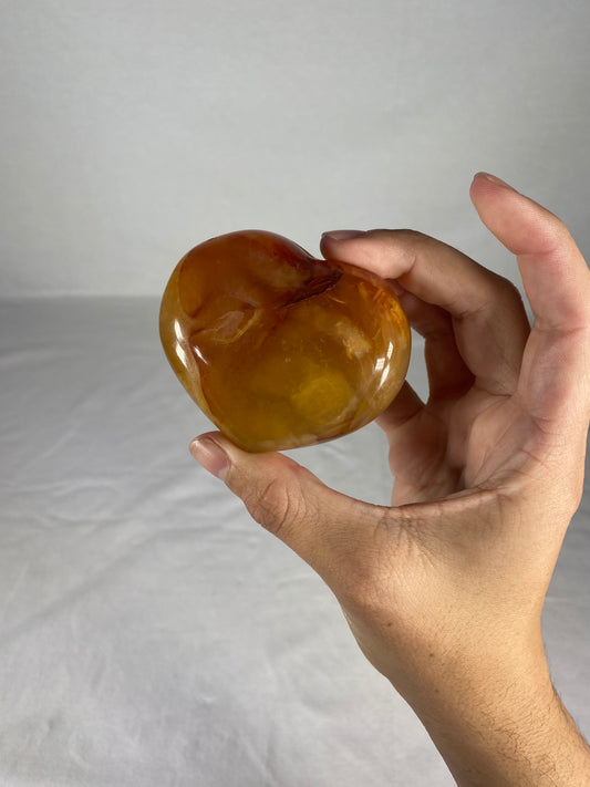 Madagascan Polished Carnelian Heart (D)