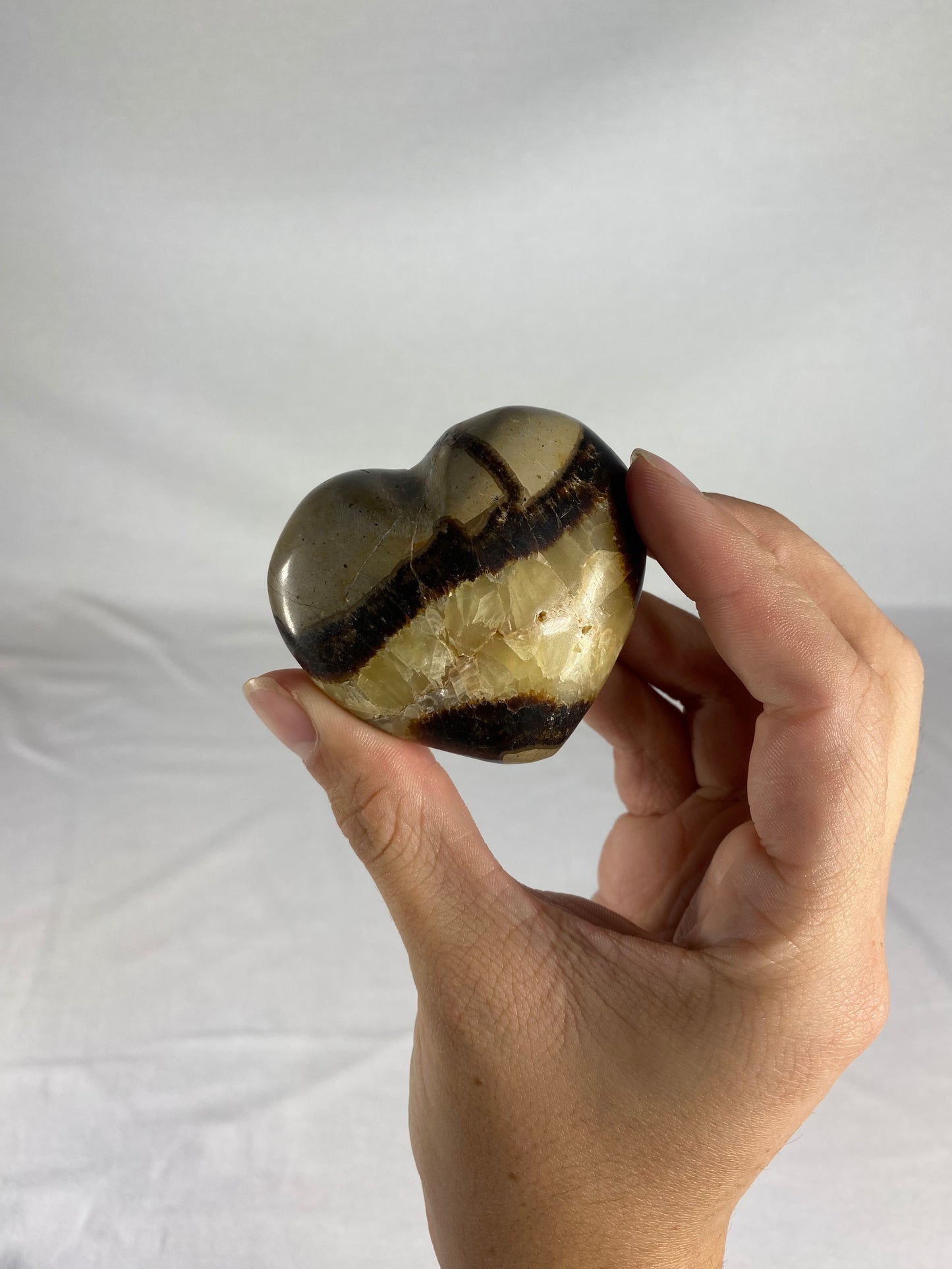 Madagascan Polished Septarian Heart (K)