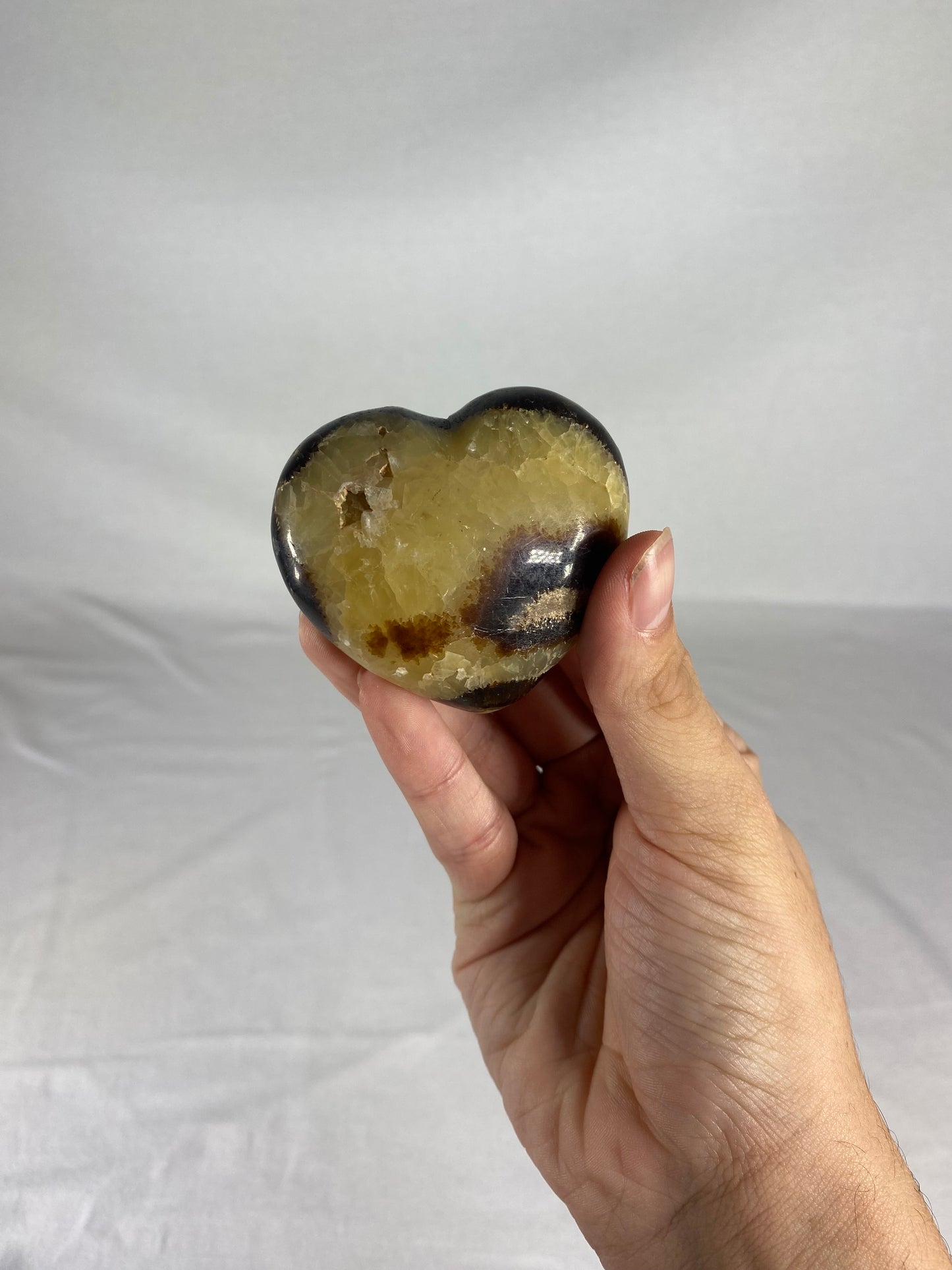 Madagascan Polished Septarian Heart (K)