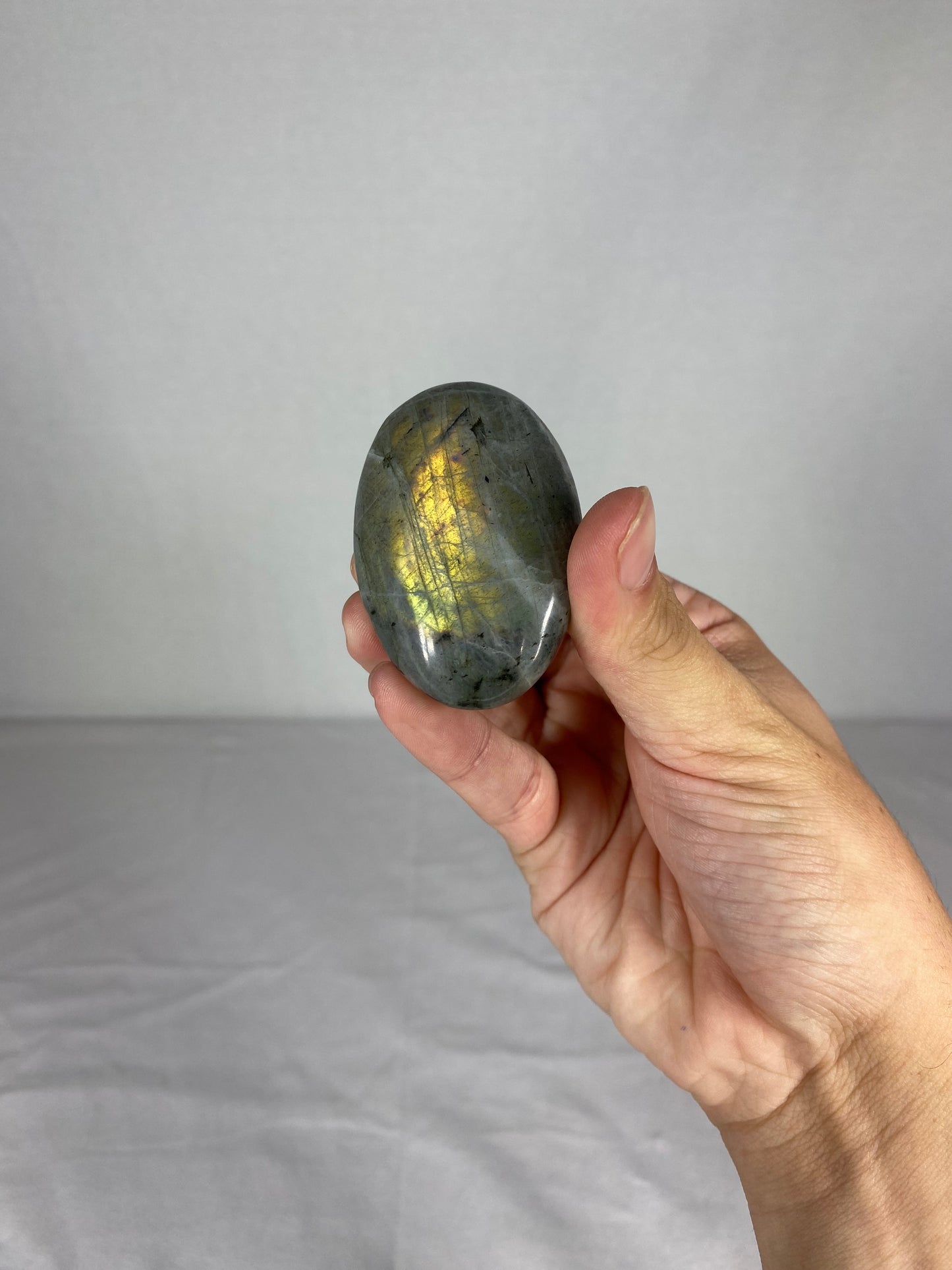 Madagascan Polished Labradorite Palm Stone (S)
