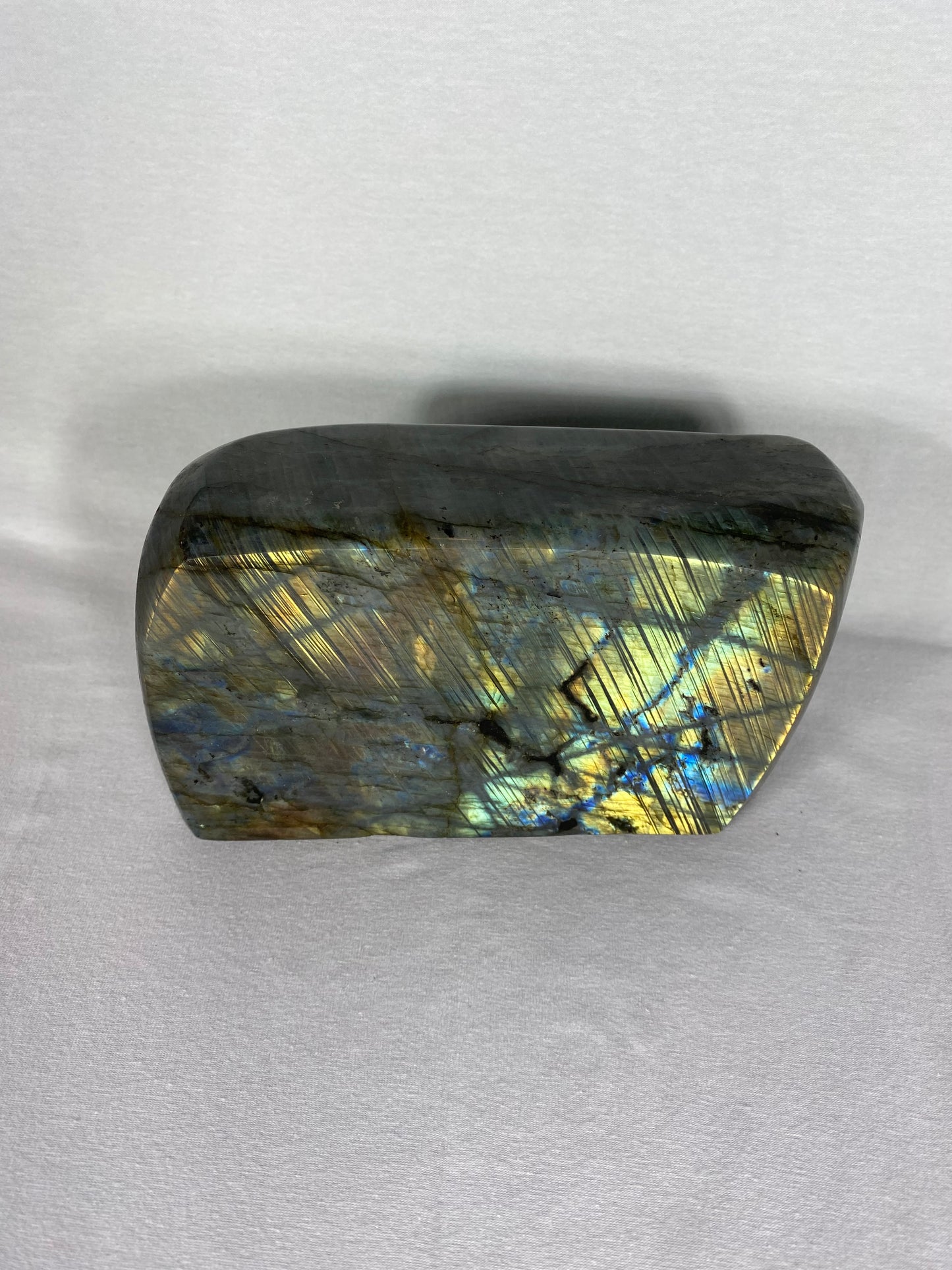 Madagascan Polished Labradorite Freeform Mountain (A)