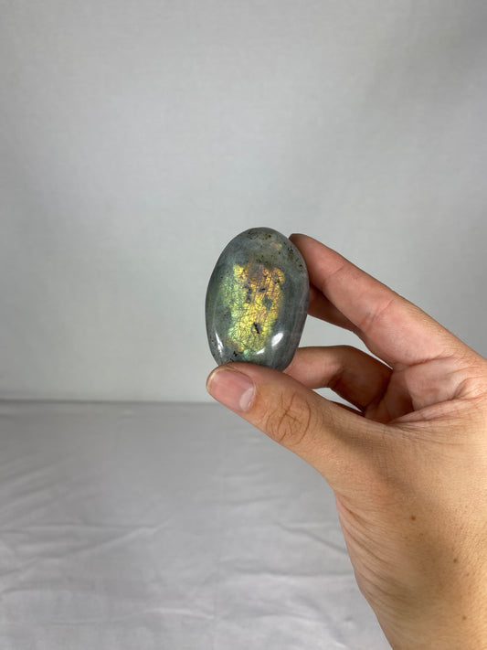 Madagascan Polished Labradorite Palm Stone (A)