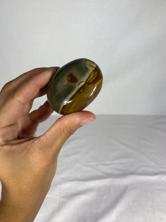Madagascan Polished Jasper Palm Stone (K)