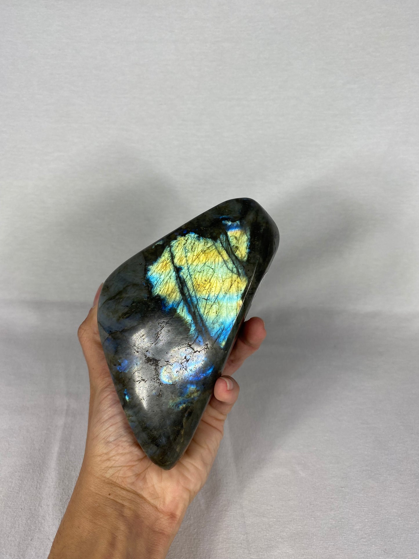 Madagascan Polished Labradorite Freeform Mountain (E)