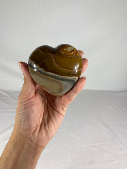 Madagascan Polished Jasper Heart (H)