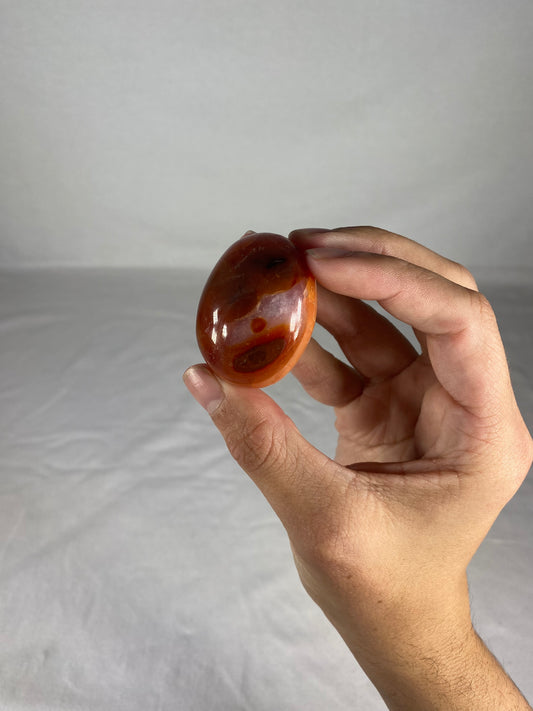 Madagascan Polished Carnelian Palm Stone (D)