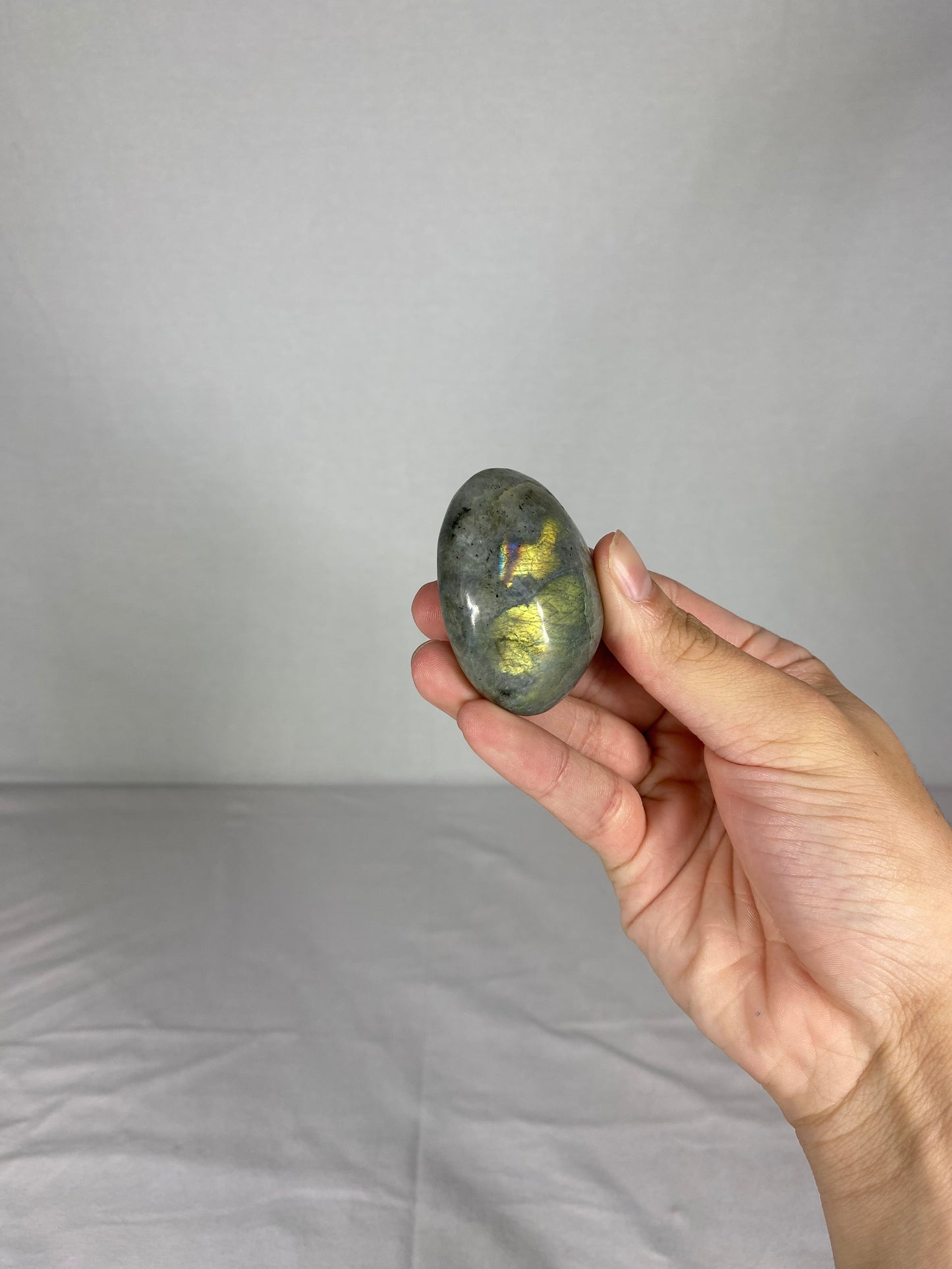 Madagascan Polished Labradorite Palm Stone (H)