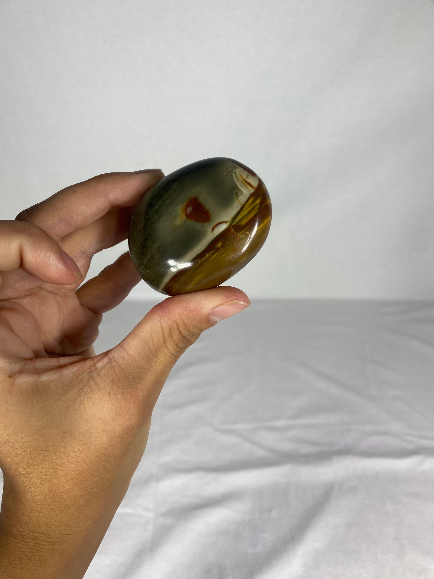 Madagascan Polished Jasper Palm Stone (K)