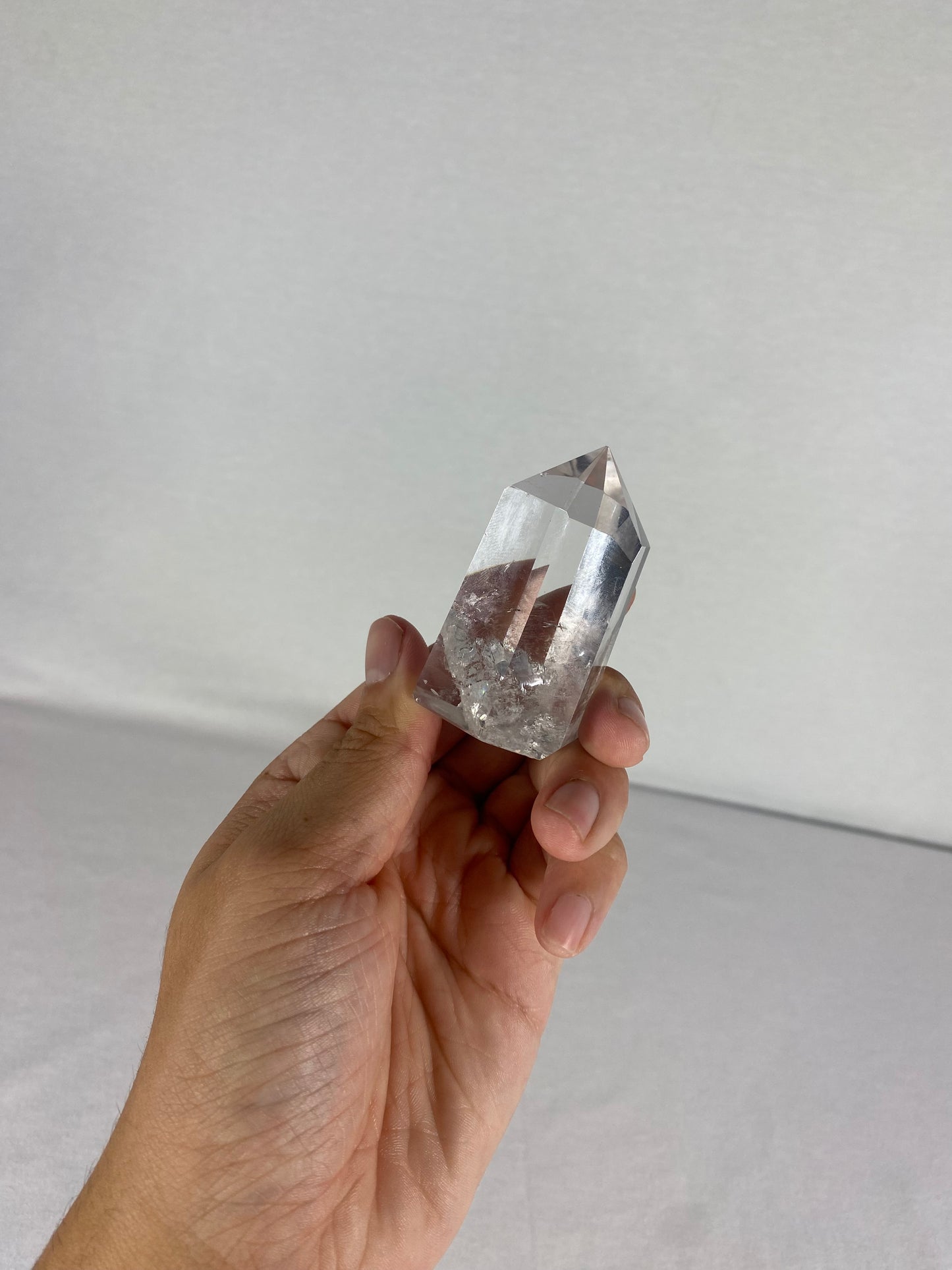 Chinese Polished Clear Quartz Tower (B)