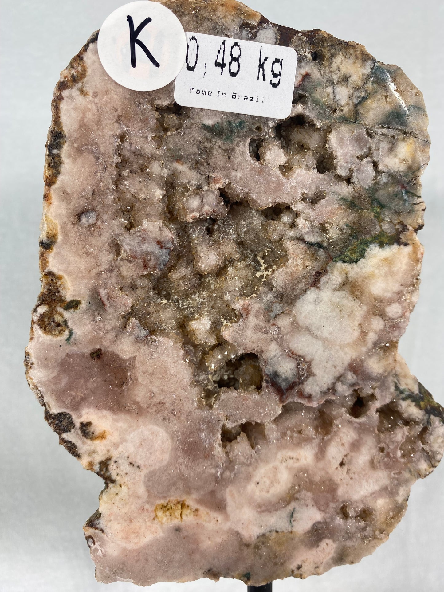 Brazilian Pink Amethyst Specimen On Stand (K)