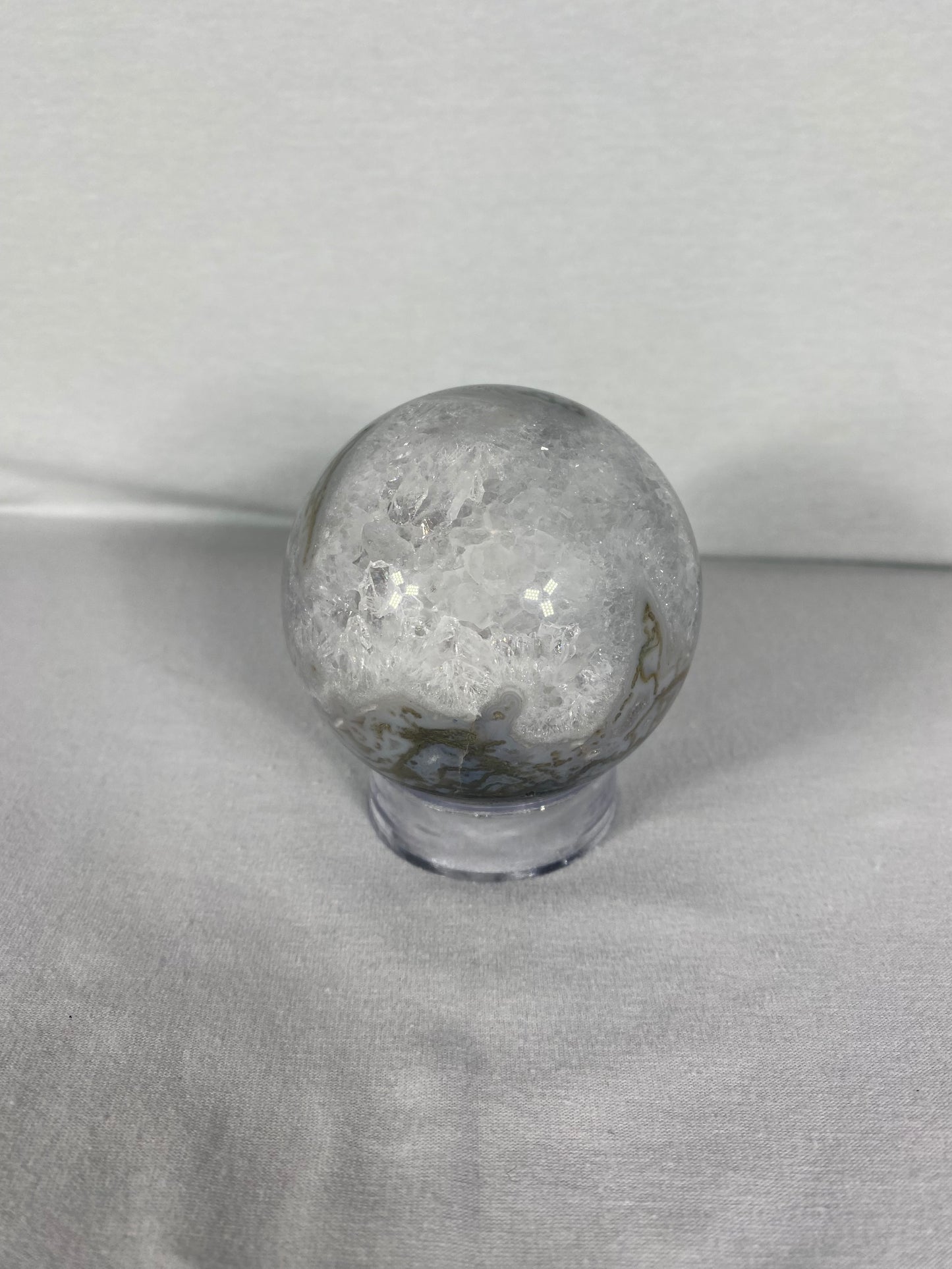 Chinese Polished Moss Agate Sphere (A)