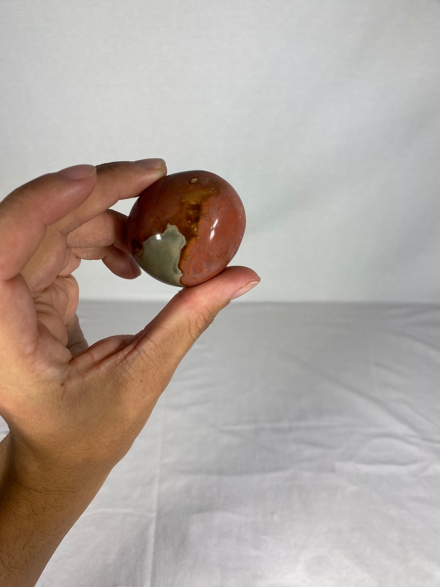 Madagascan Polished Jasper Palm Stone (E)