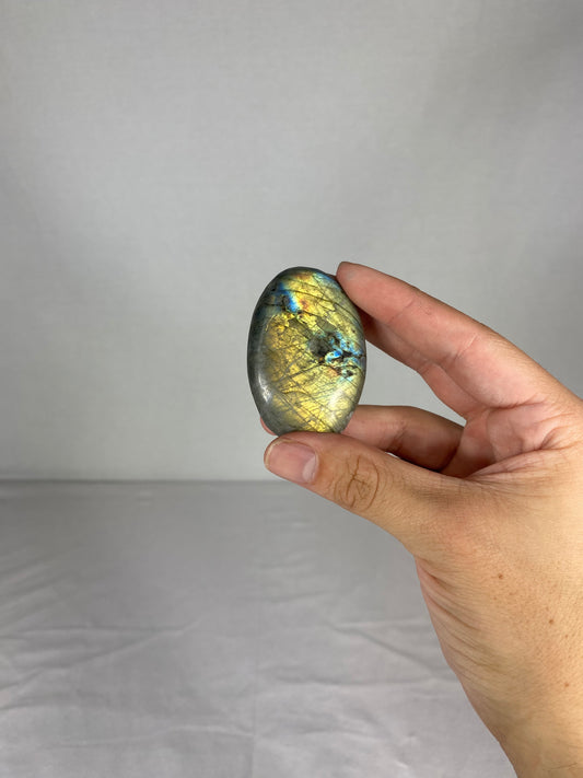 Madagascan Polished Labradorite Palm Stone (C)