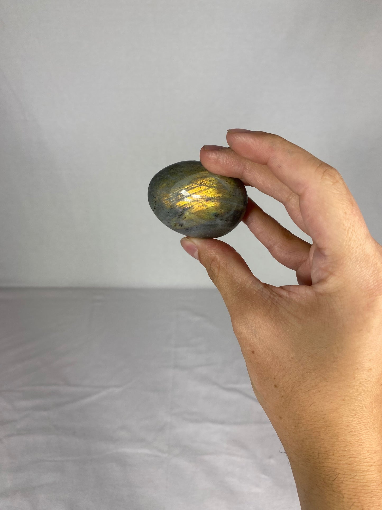 Madagascan Polished Labradorite Palm Stone (V)