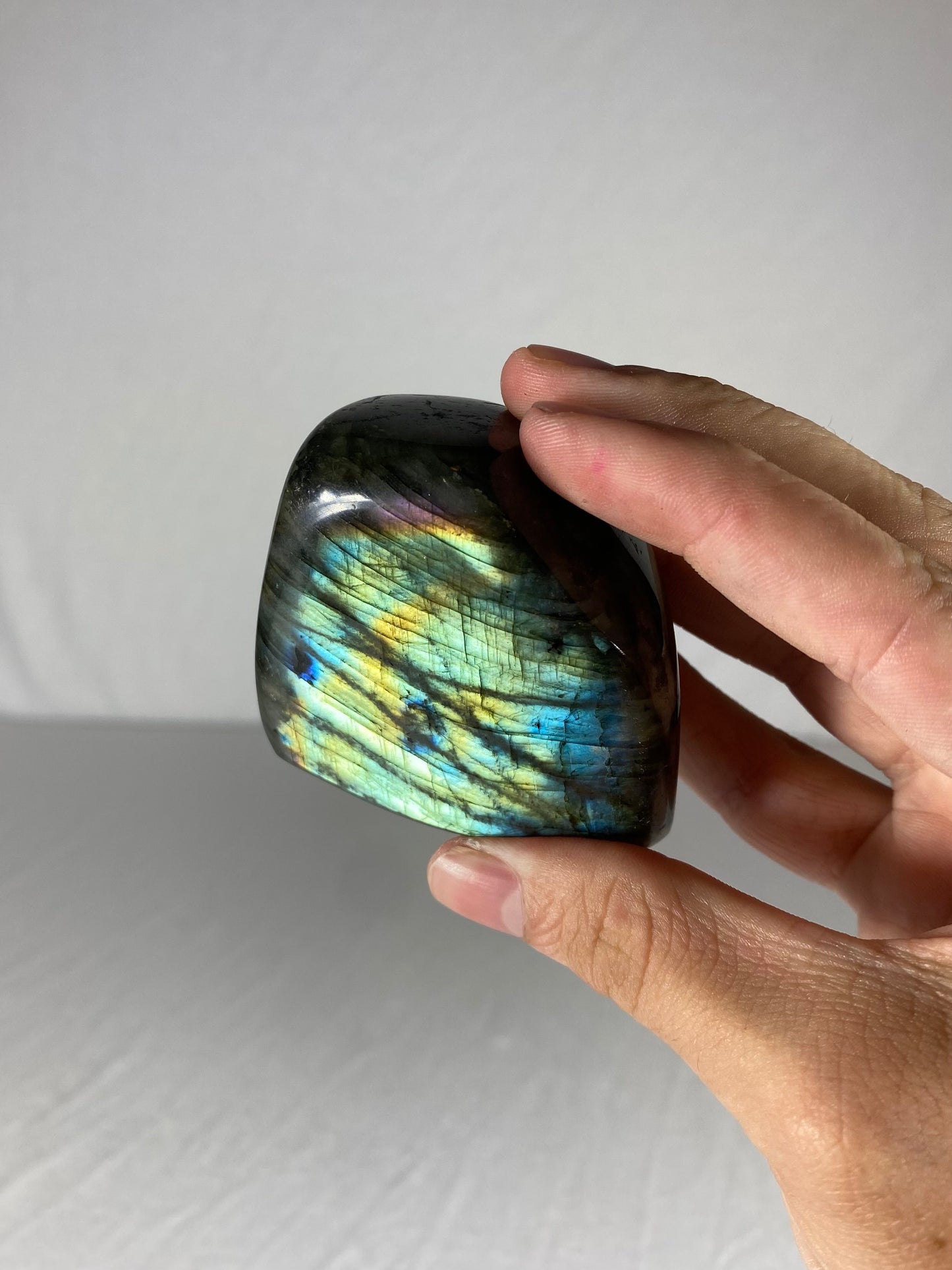 Madagascan Polished Labradorite Freeform Mountain (Small U)