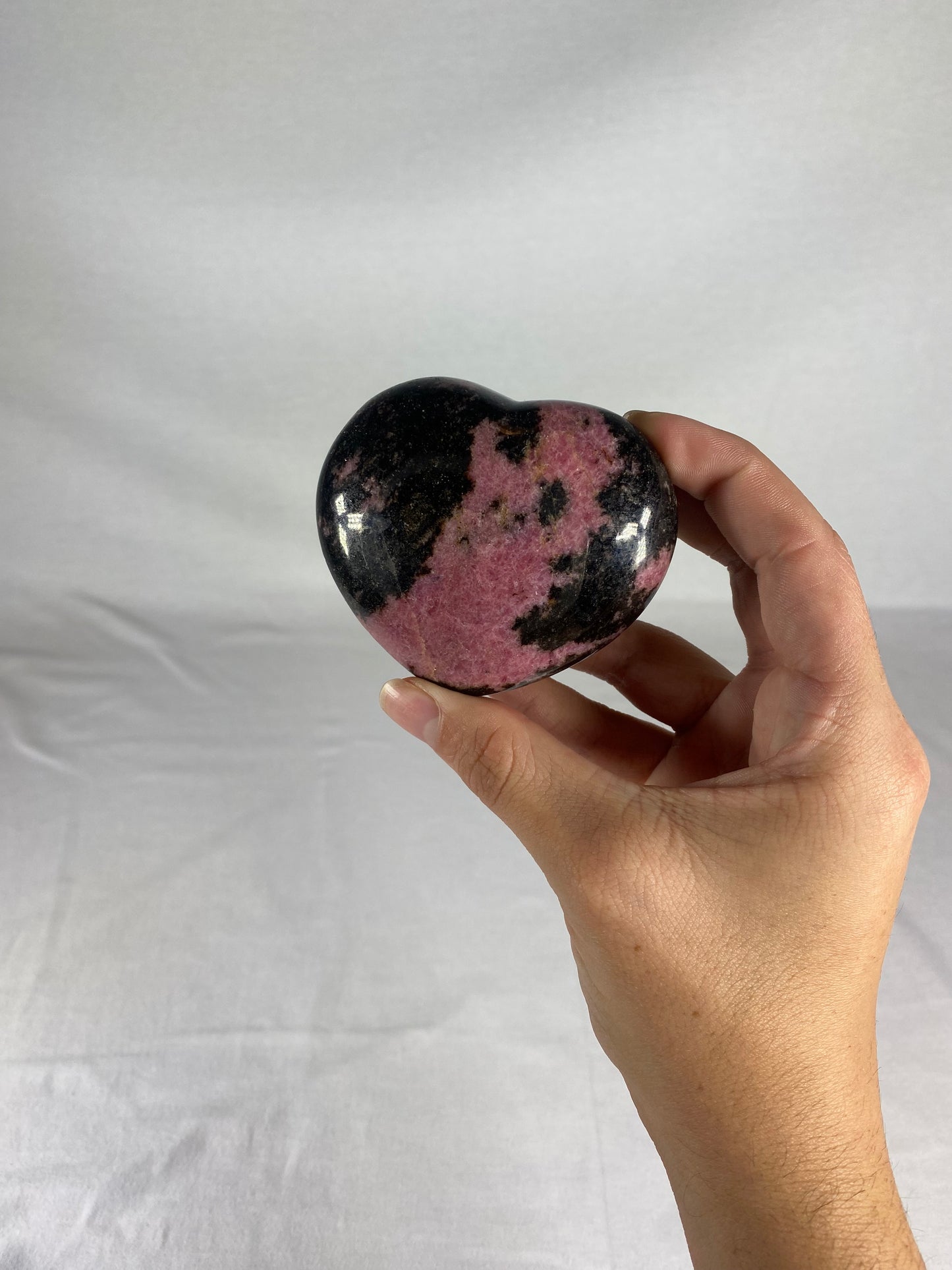 Madagascan Polished Rhodonite Heart (I)