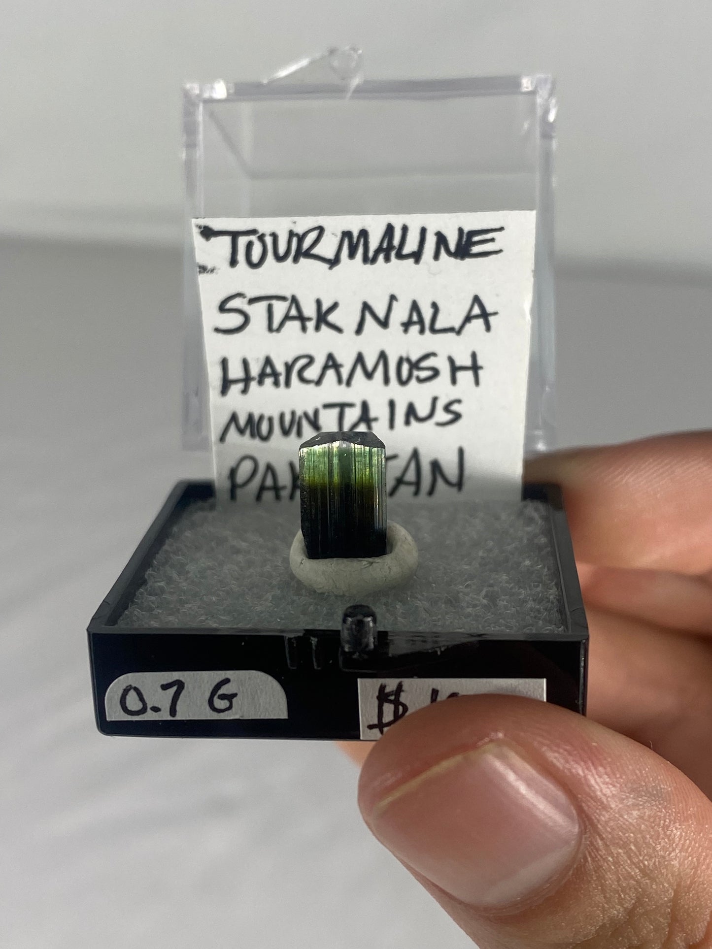 Pakistani Green Tourmaline Thumbnail Specimen (Pre-Done I)