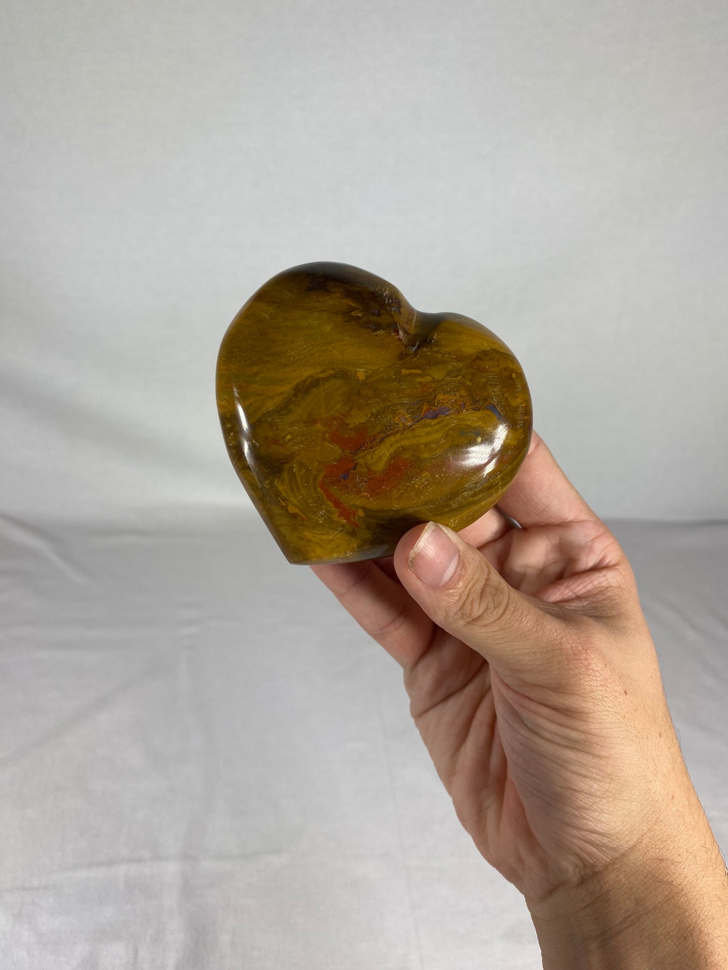Madagascan Polished Jasper Heart (B)
