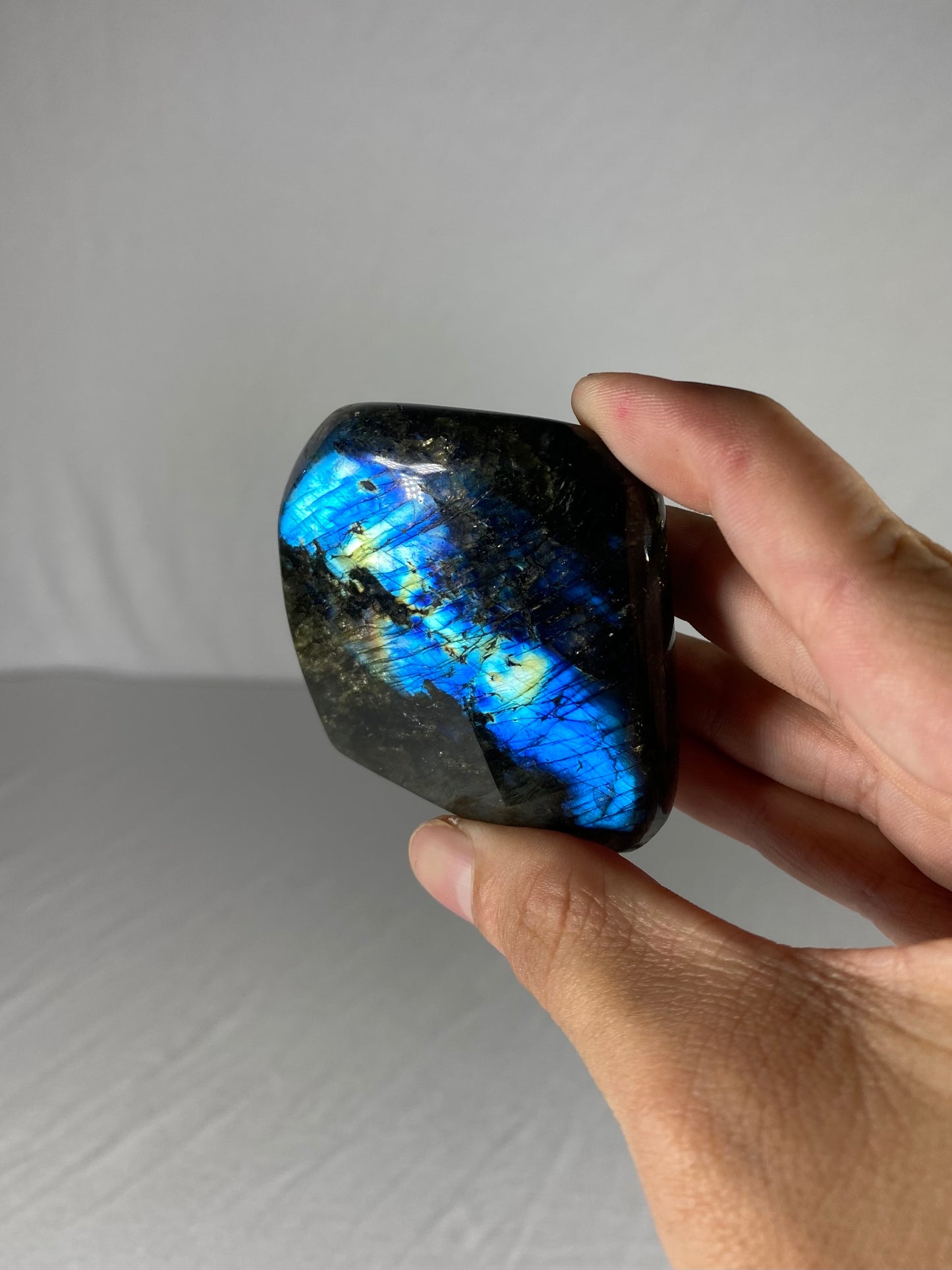 Madagascan Polished Labradorite Freeform Mountain (Small O)