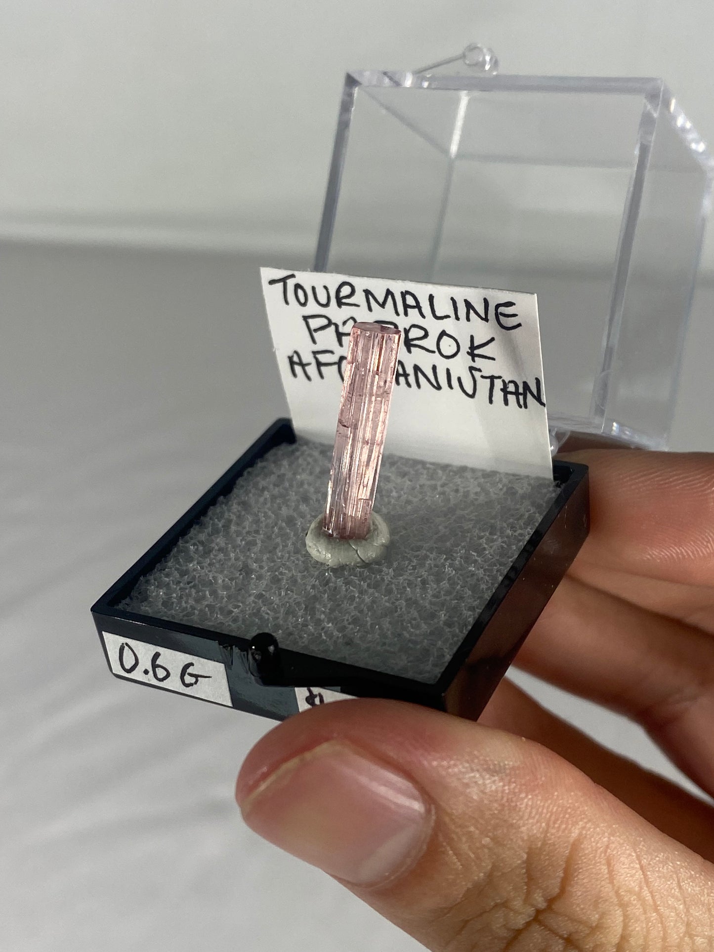 Pink Tourmaline Thumbnail Specimen From Afghanistan (Pre-Done A)