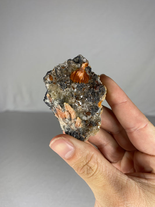 Moroccan Barite W/ Galena & Cerussite Specimen (A)