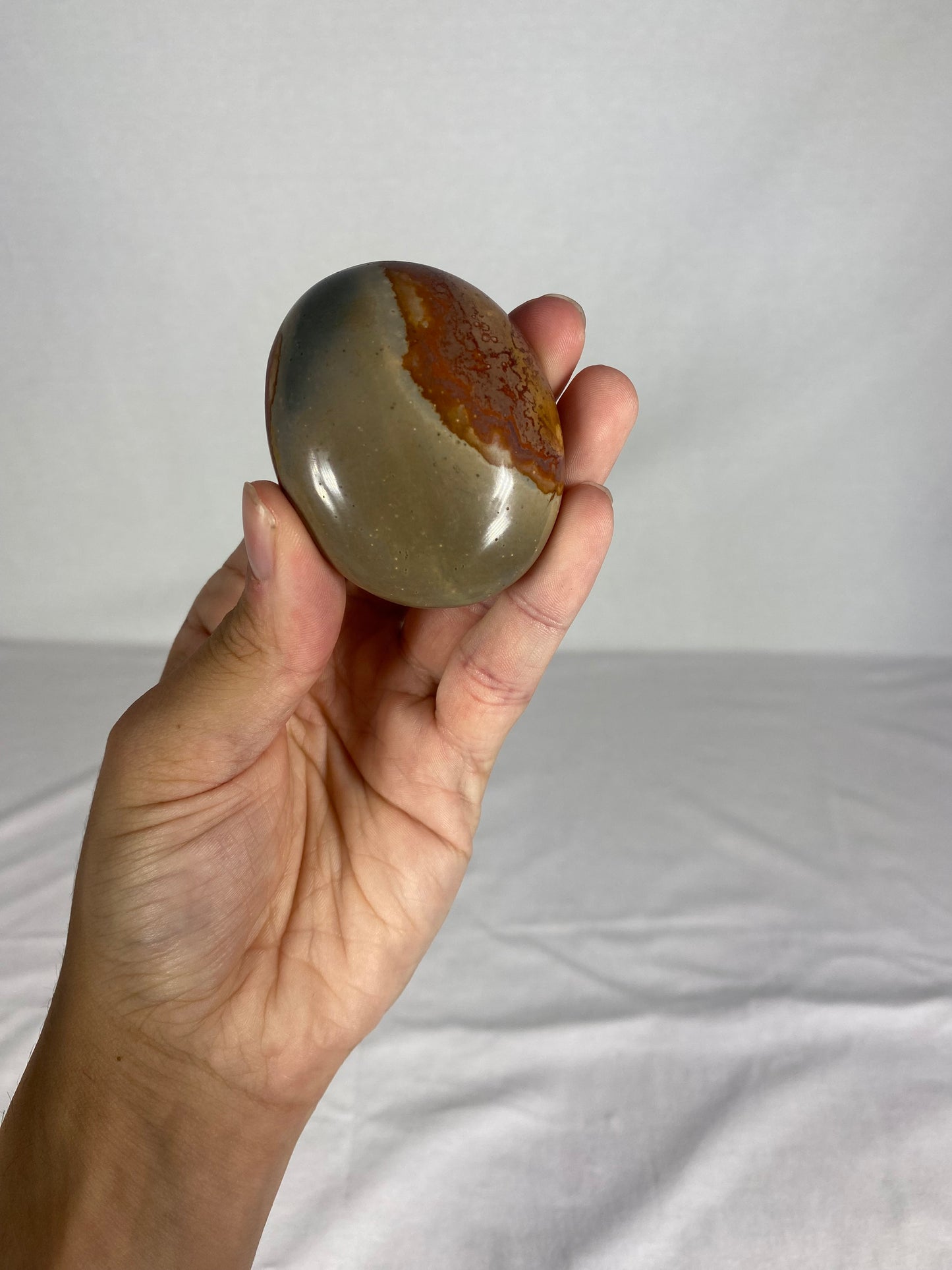 Madagascan Polished Jasper Palm Stone (Q)