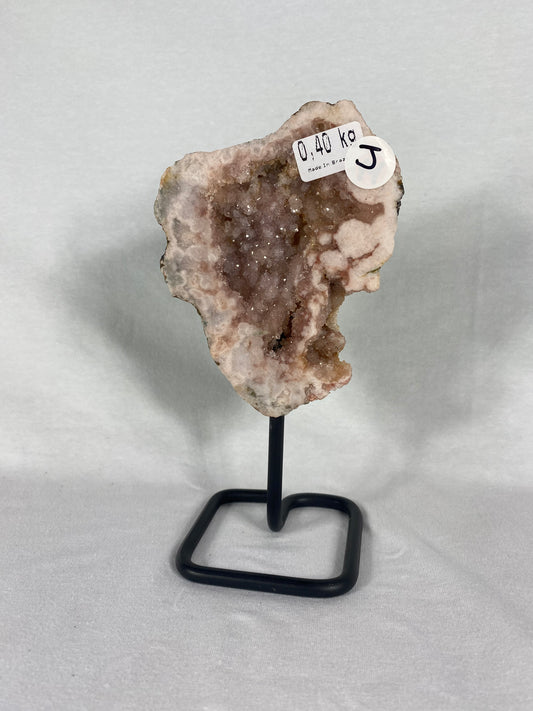 Brazilian Pink Amethyst Specimen On Stand (J)