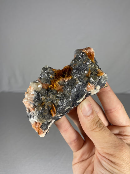 Moroccan Barite W/ Galena & Cerussite Specimen (J)
