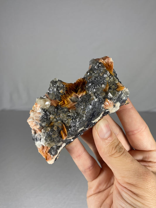 Moroccan Barite W/ Galena & Cerussite Specimen (J)