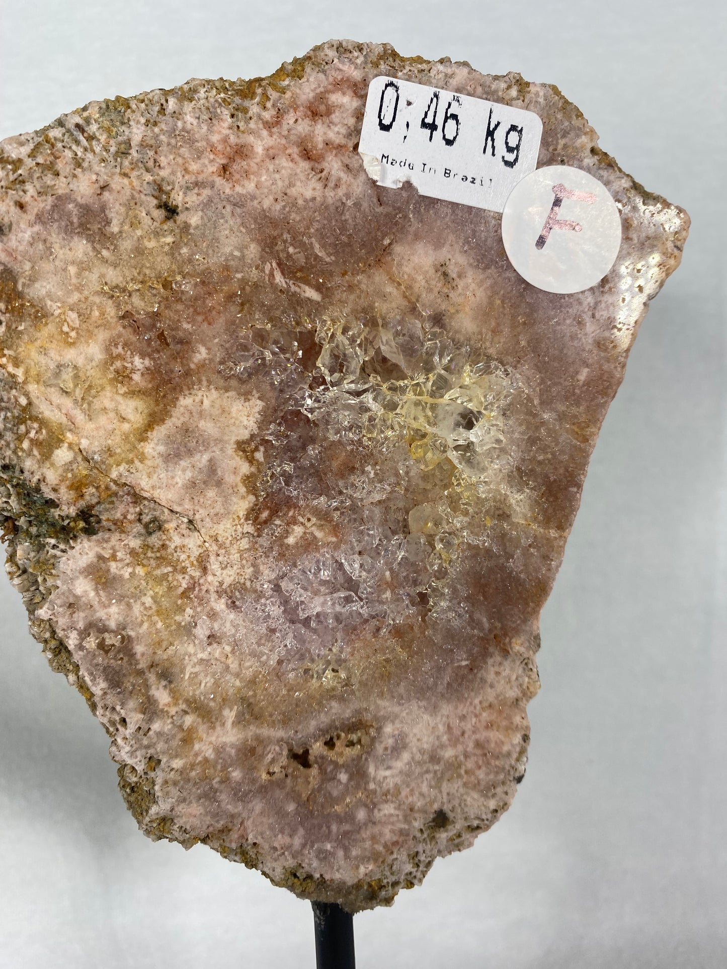 Brazilian Pink Amethyst Specimen On Stand (F)