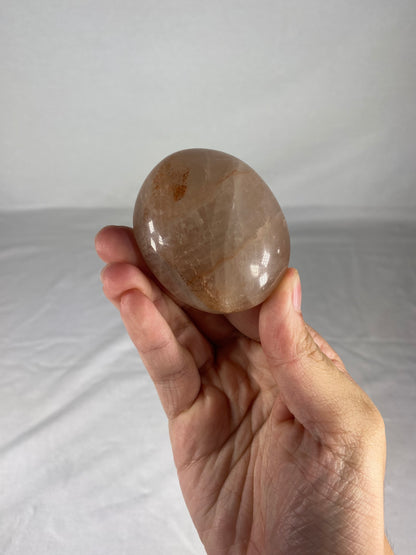 Madagascan Polished Fire Quartz Palm Stone (B)