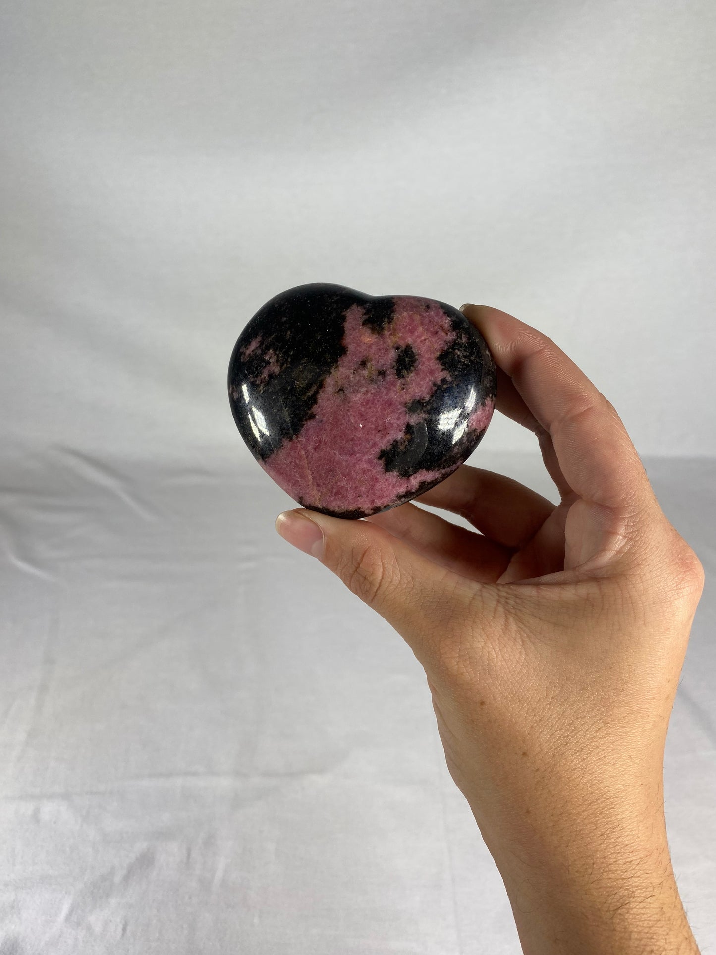 Madagascan Polished Rhodonite Heart (I)
