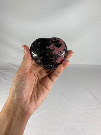 Madagascan Polished Rhodonite Heart (I)