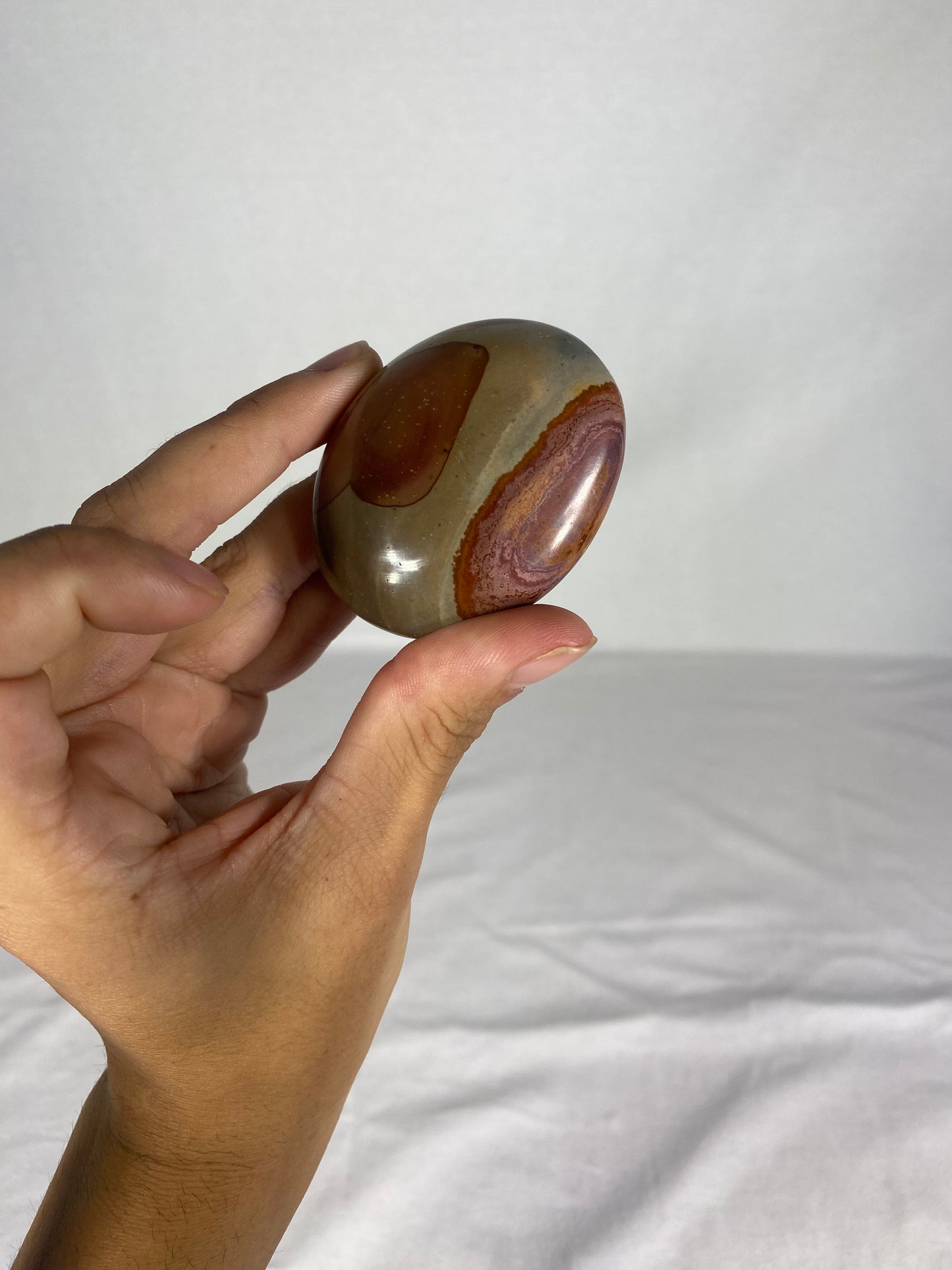 Madagascan Polished Jasper Palm Stone (Q)
