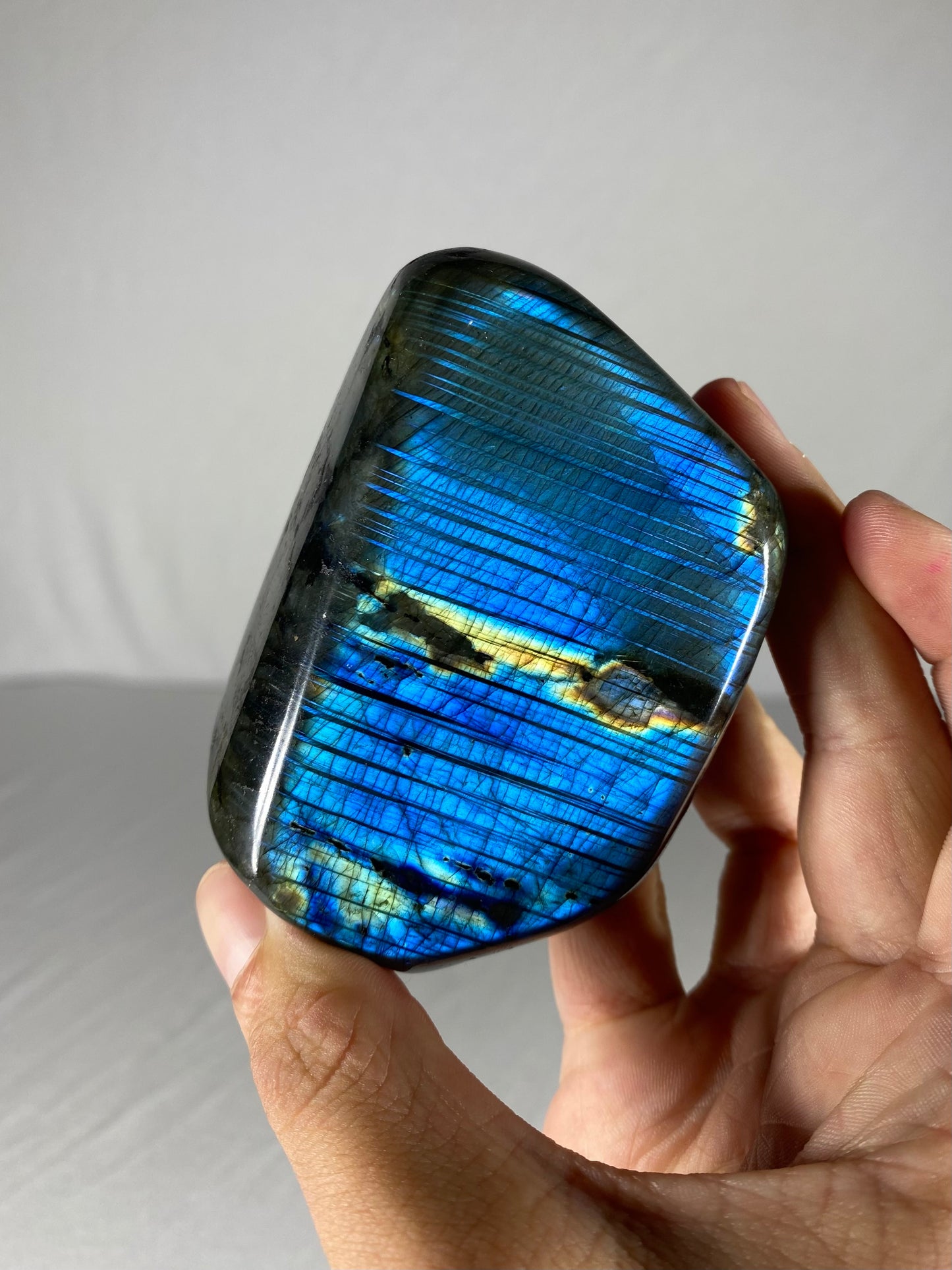 Madagascan Polished Labradorite Freeform Mountain (Small V)