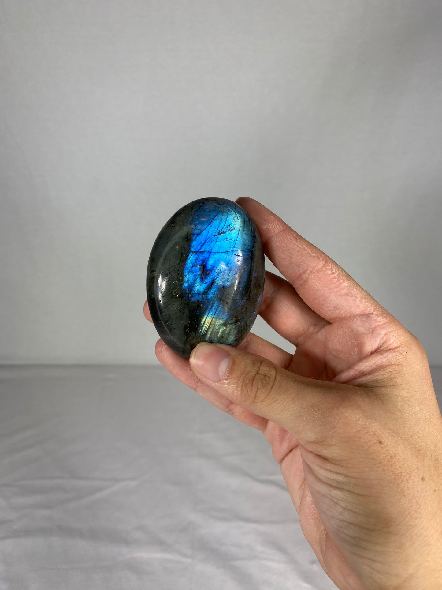 Madagascan Polished Labradorite Palm Stone (E)
