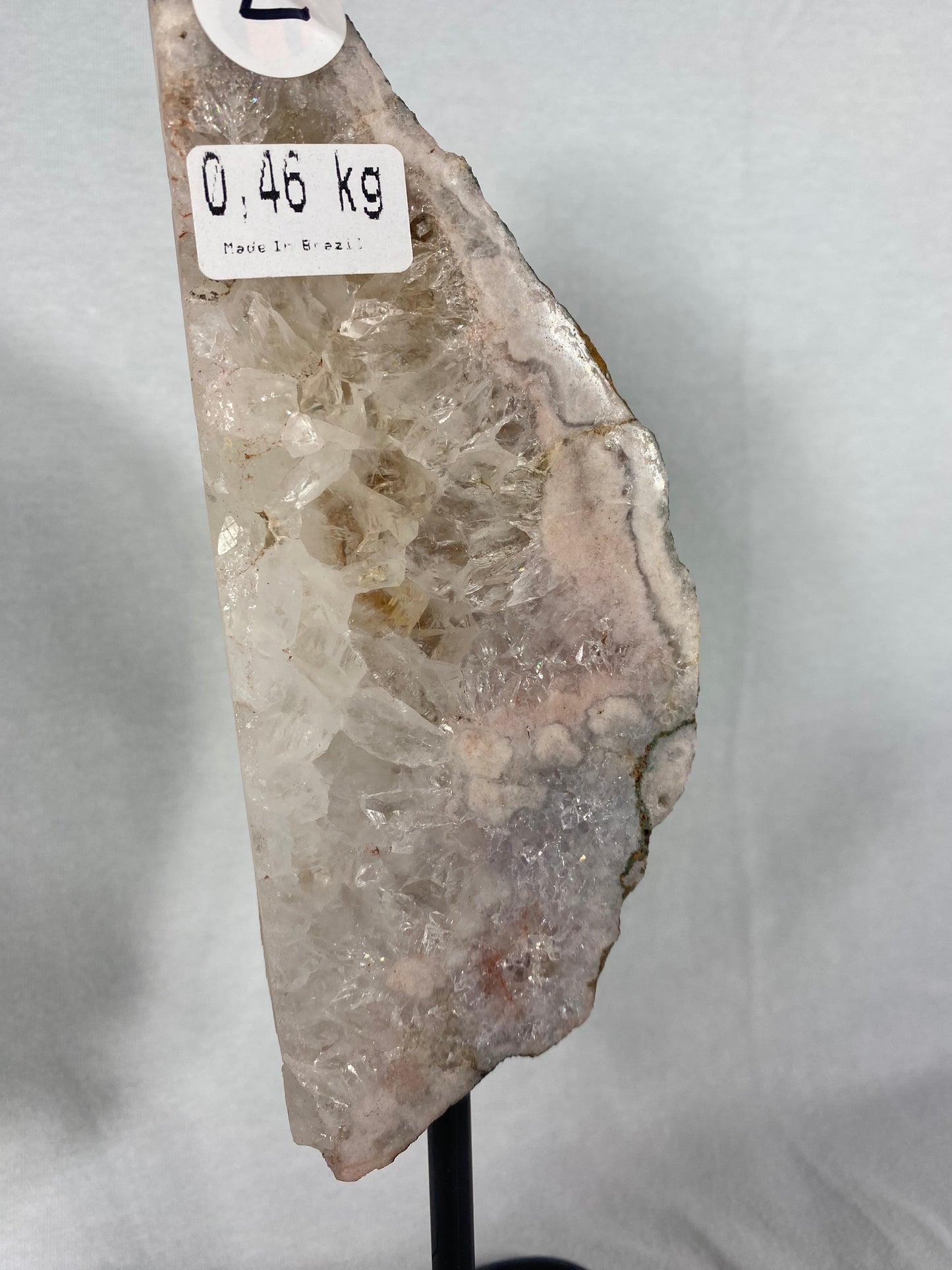 Brazilian Pink Amethyst Specimen On Stand (L)