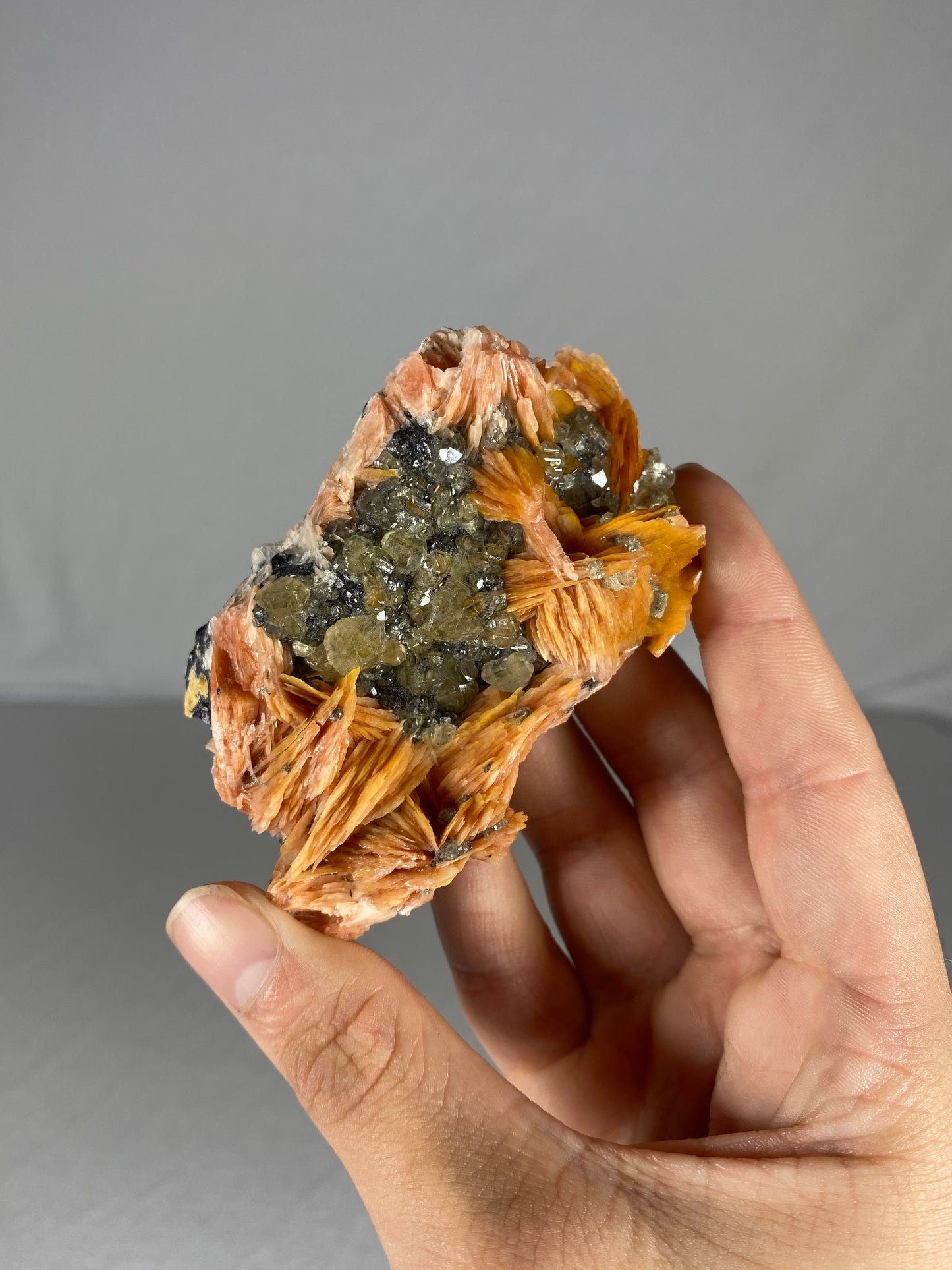 Moroccan Barite W/ Galena & Cerussite Specimen (H)