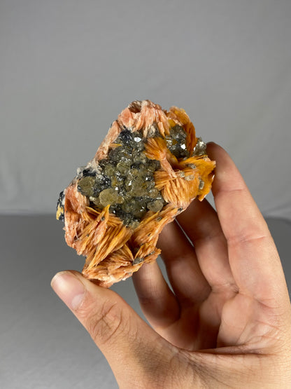 Moroccan Barite W/ Galena & Cerussite Specimen (H)